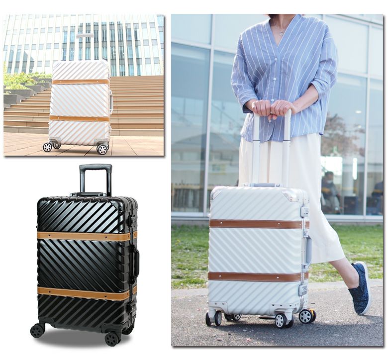 正規品新品 アルミ キャリーケース スーツケース Mサイズ 10点セット 3