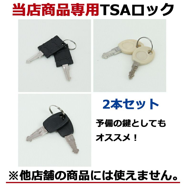カギ 単品 スペア キー TSAロック 2本セット 予備の鍵としてもオススメ 